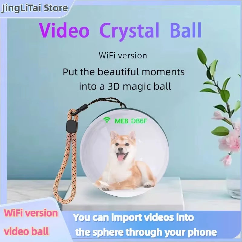 Experience the Magic: 3D Crystal Ball DIY LCD Video Player with WIFI - Perfect Gift for Concert Enthusiasts!