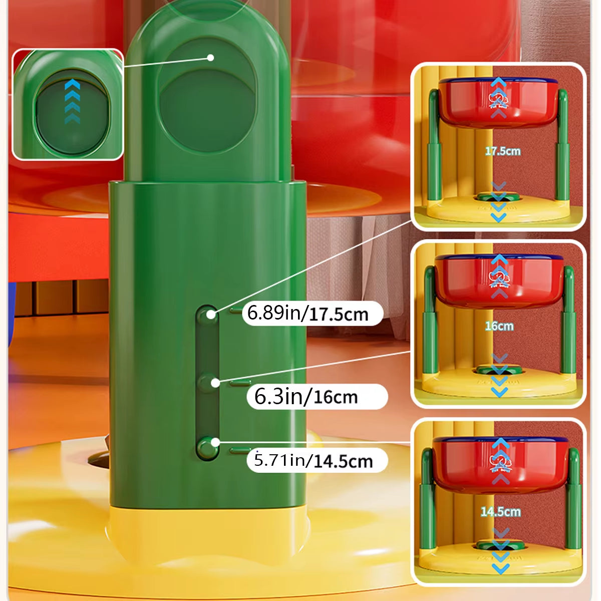 Elevate Your Pet's Dining Experience with the 1PC Adjustable Height Suction Cup Bowl - Perfect for Dogs and Cats!