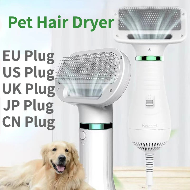Revolutionary 2-In-1 Pet Dog Dryer: Whisper-Quiet Grooming Tool for Dogs and Cats with Adjustable Temperature and Comb Brush