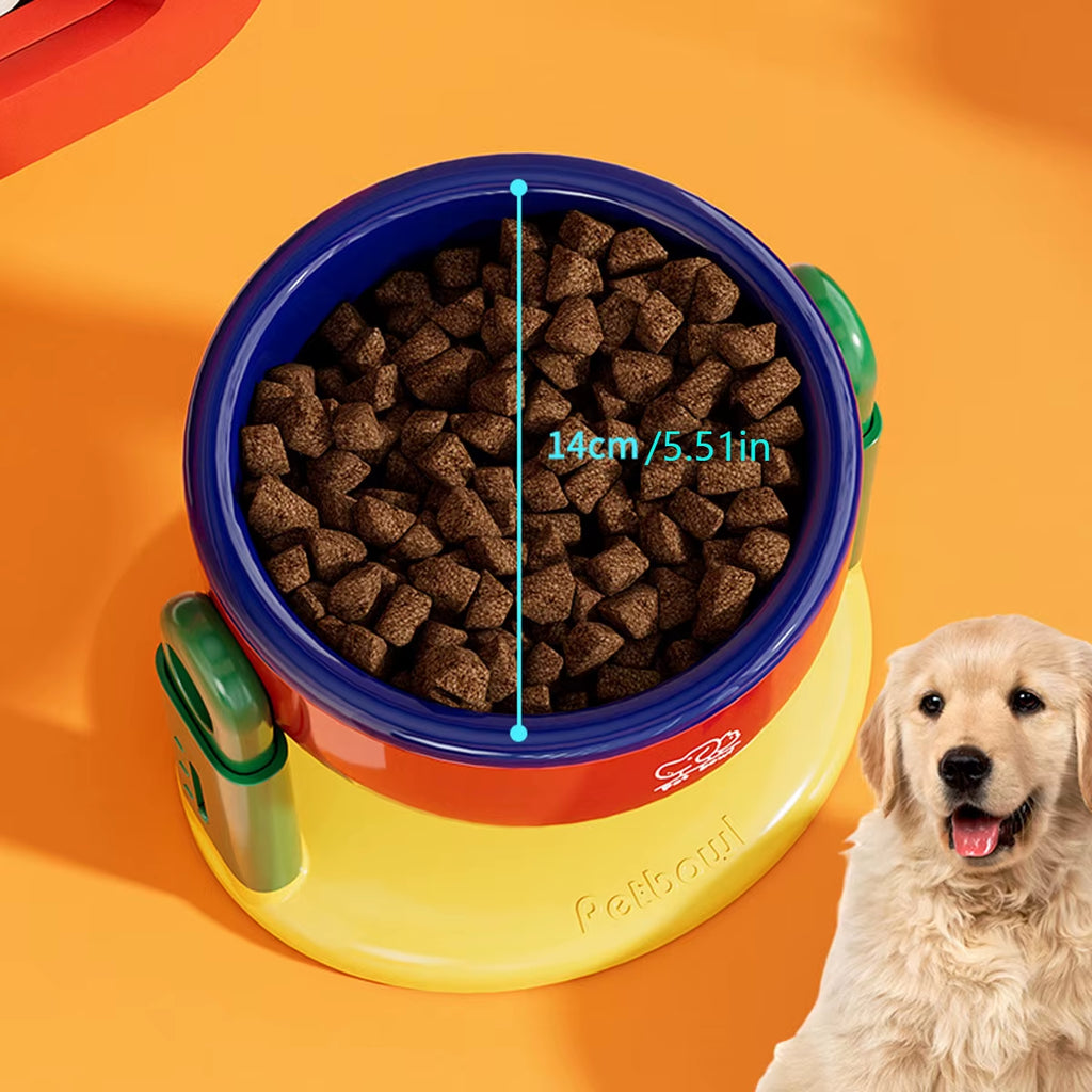 Elevate Your Pet's Dining Experience with the 1PC Adjustable Height Suction Cup Bowl - Perfect for Dogs and Cats!
