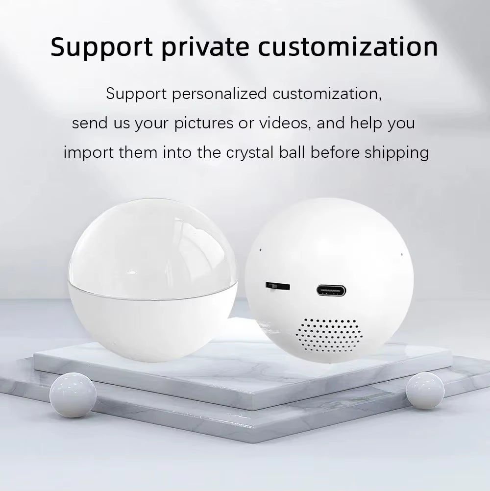 Experience the Magic: 3D Crystal Ball DIY LCD Video Player with WIFI - Perfect Gift for Concert Enthusiasts!