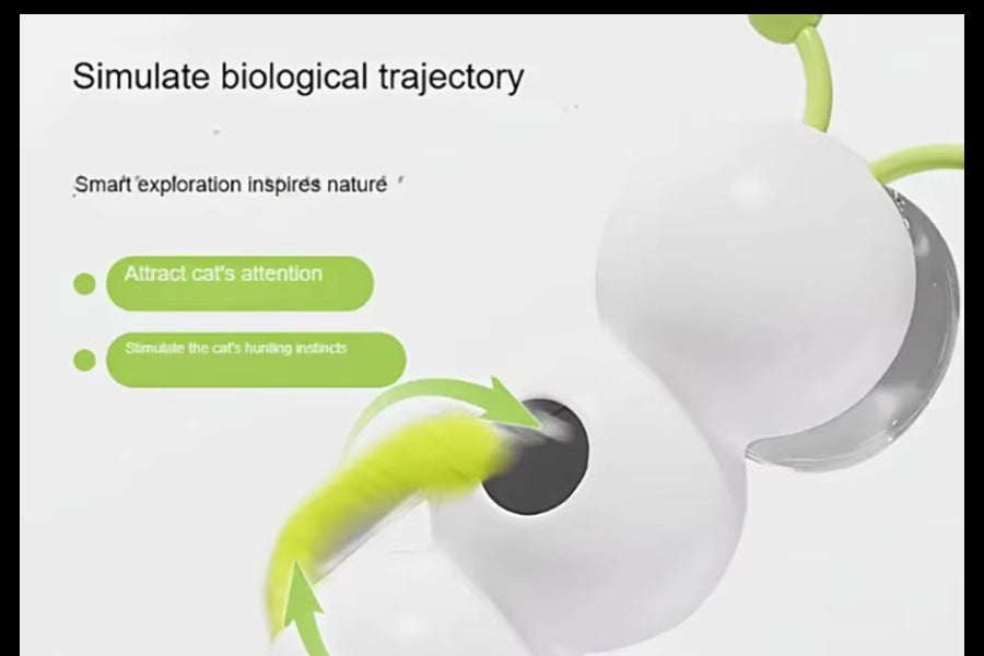 Caterpillar Pet Cat, Caterpillar Toy, Electric Self-Entertainment and Boredom Relief Device, Suction Cup Interactive Smart Pet C