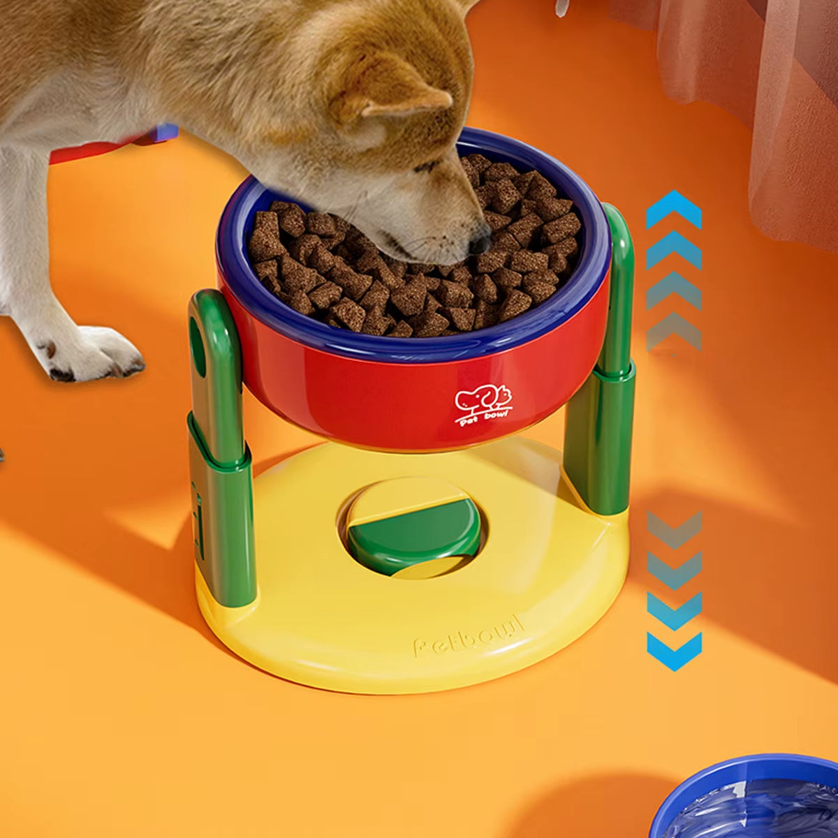 Elevate Your Pet's Dining Experience with the 1PC Adjustable Height Suction Cup Bowl - Perfect for Dogs and Cats!